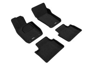 Porsche Panamera E-Hybrid Floor Mat Set - Front and Rear - 3D MAXpider - Elegant Series - Black - `20-`23